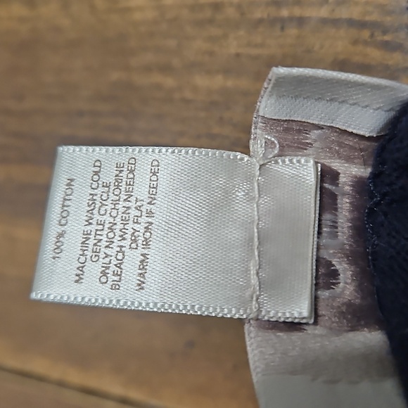 LOFT Navy and Cream Geometric Sweater - Picture 6 of 9